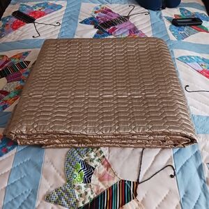 Elegant Tan Quilted Bedspread